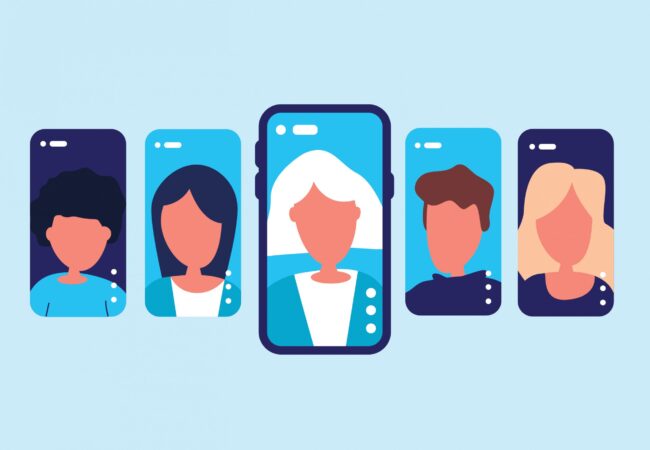multiple phones with people on the screen | Cameo marketing