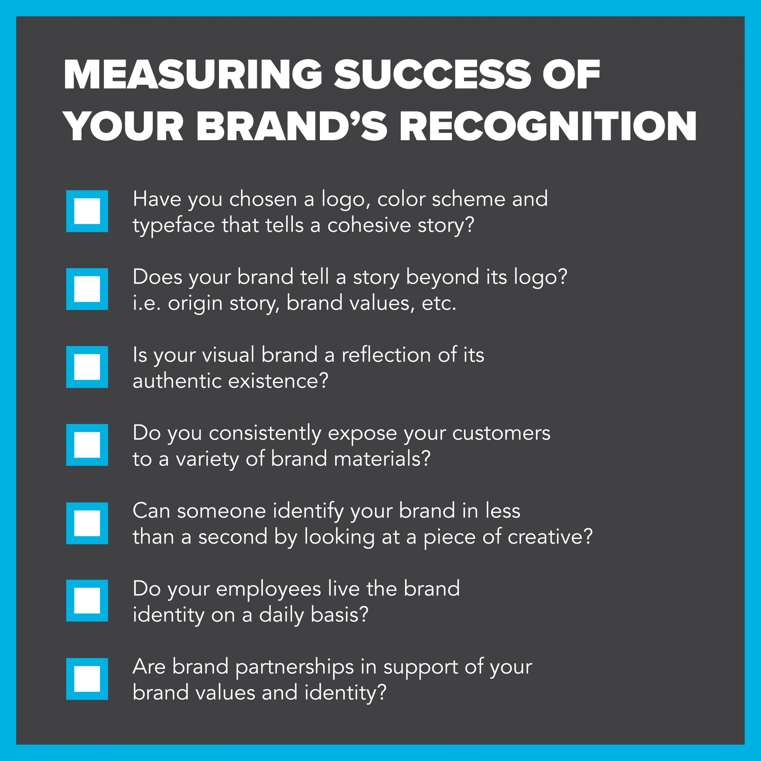 brand recognition checklist | Commit Agency