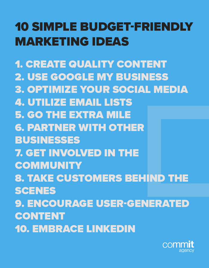 Simple marketing ideas for small businesses | Commit Agency