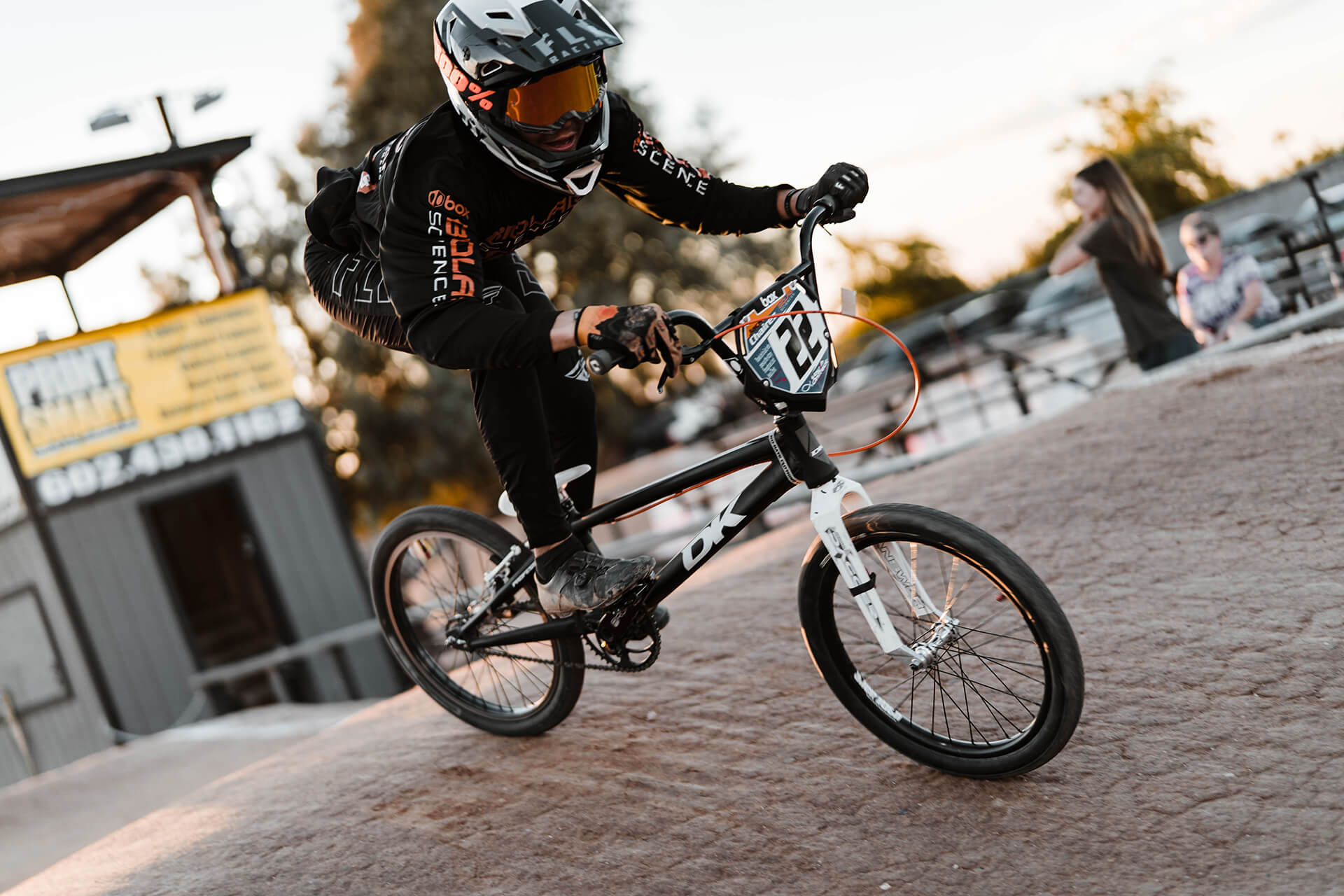 BMX rider on the track