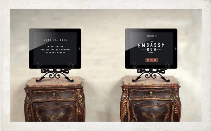 Embassy Row Hotel | Tablets on a stand