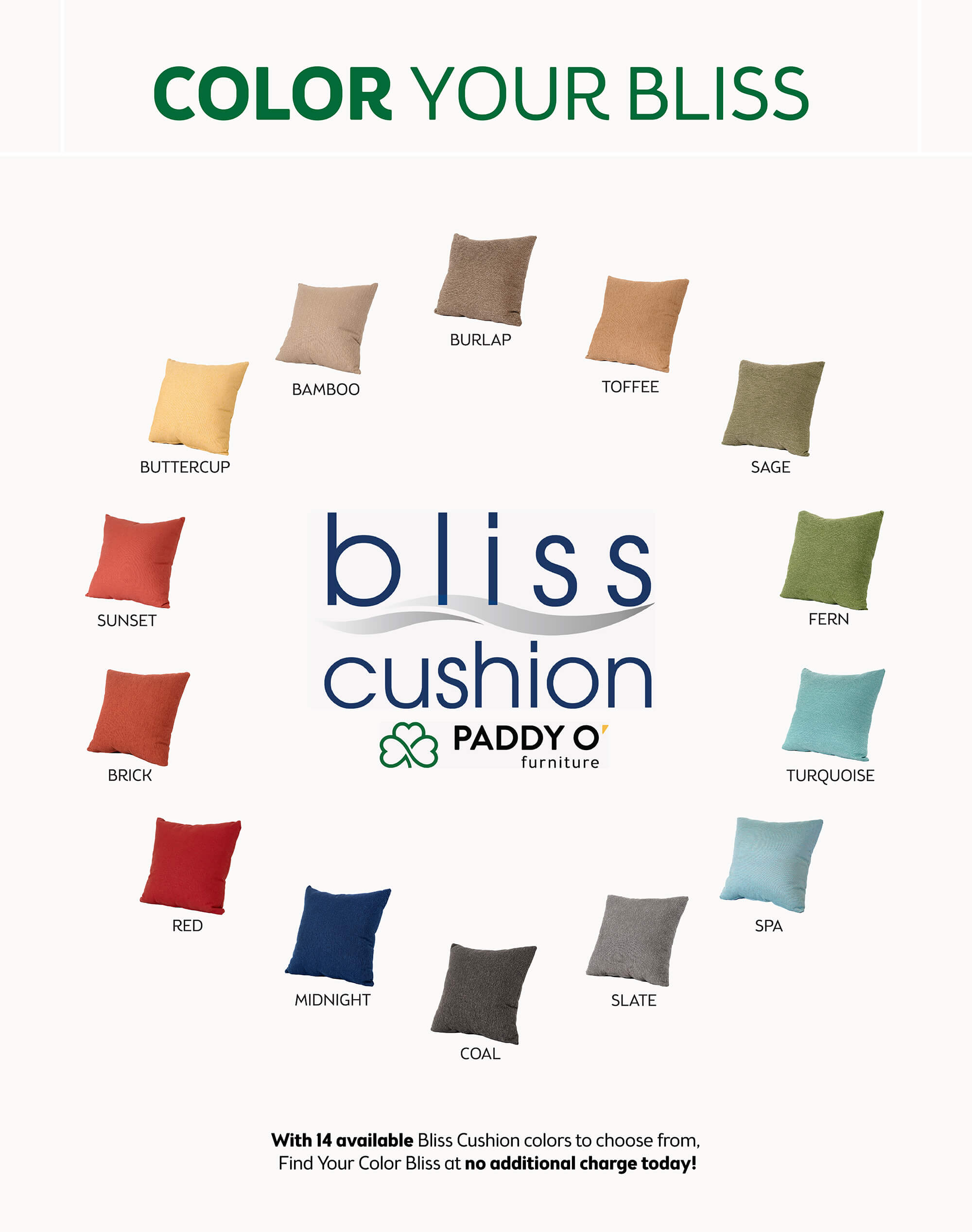 Bliss outdoor furniture cushions