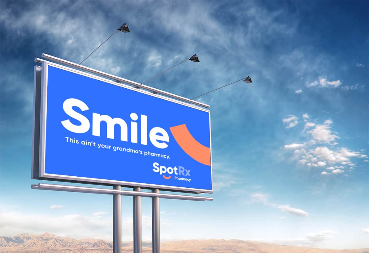 SportRx | "Smile" ad on a billoard