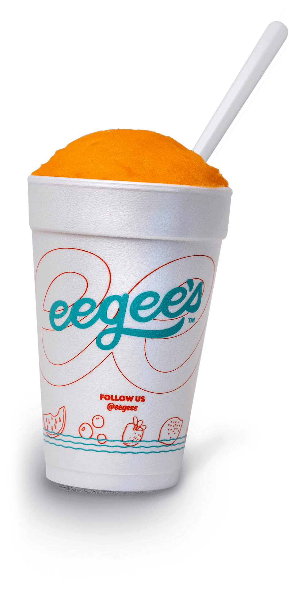 Cup with an eegee's logo