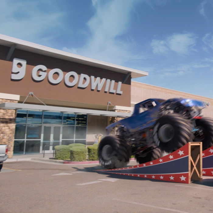 Clip form Goodwill monster truck commercial