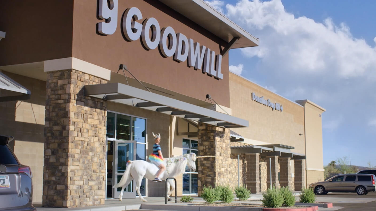 Image of Goodwill unicorn commercial