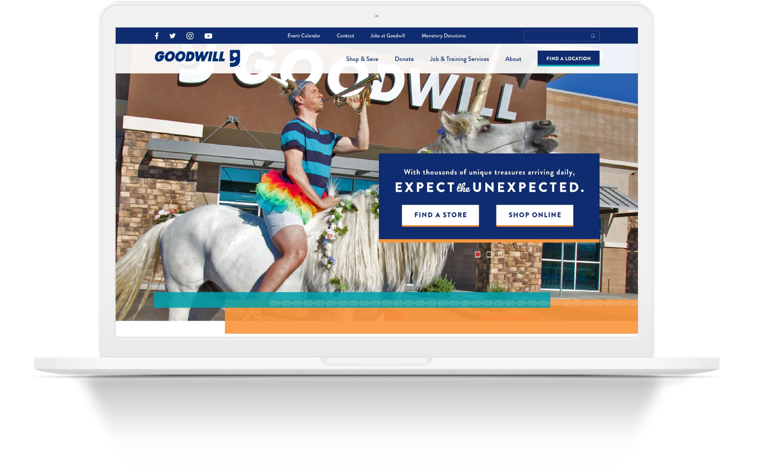 Screenshot of the Goodwill website