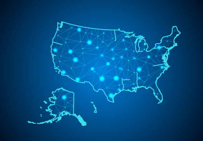 digital map of the United States