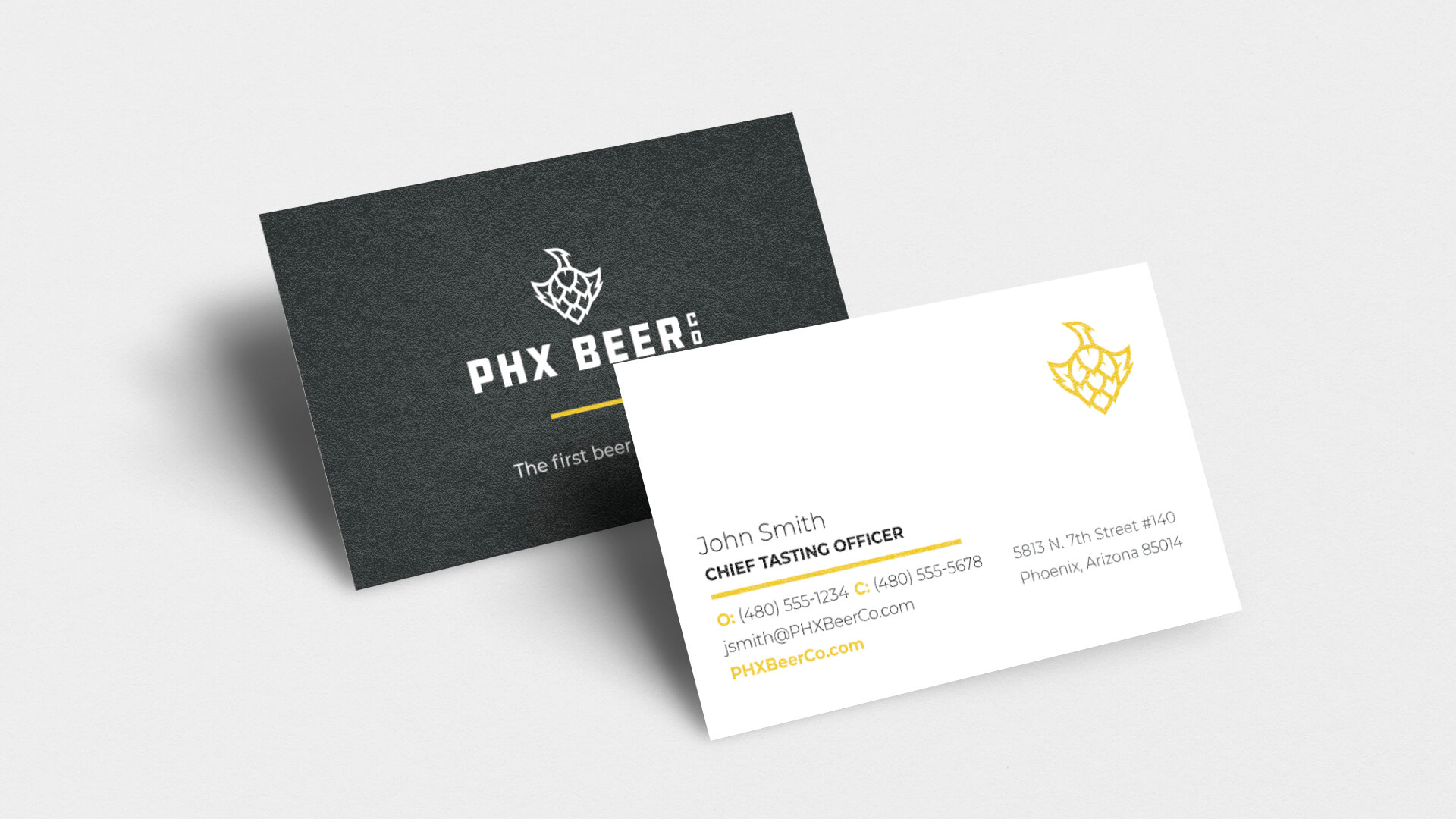 PHX Beer Co business card