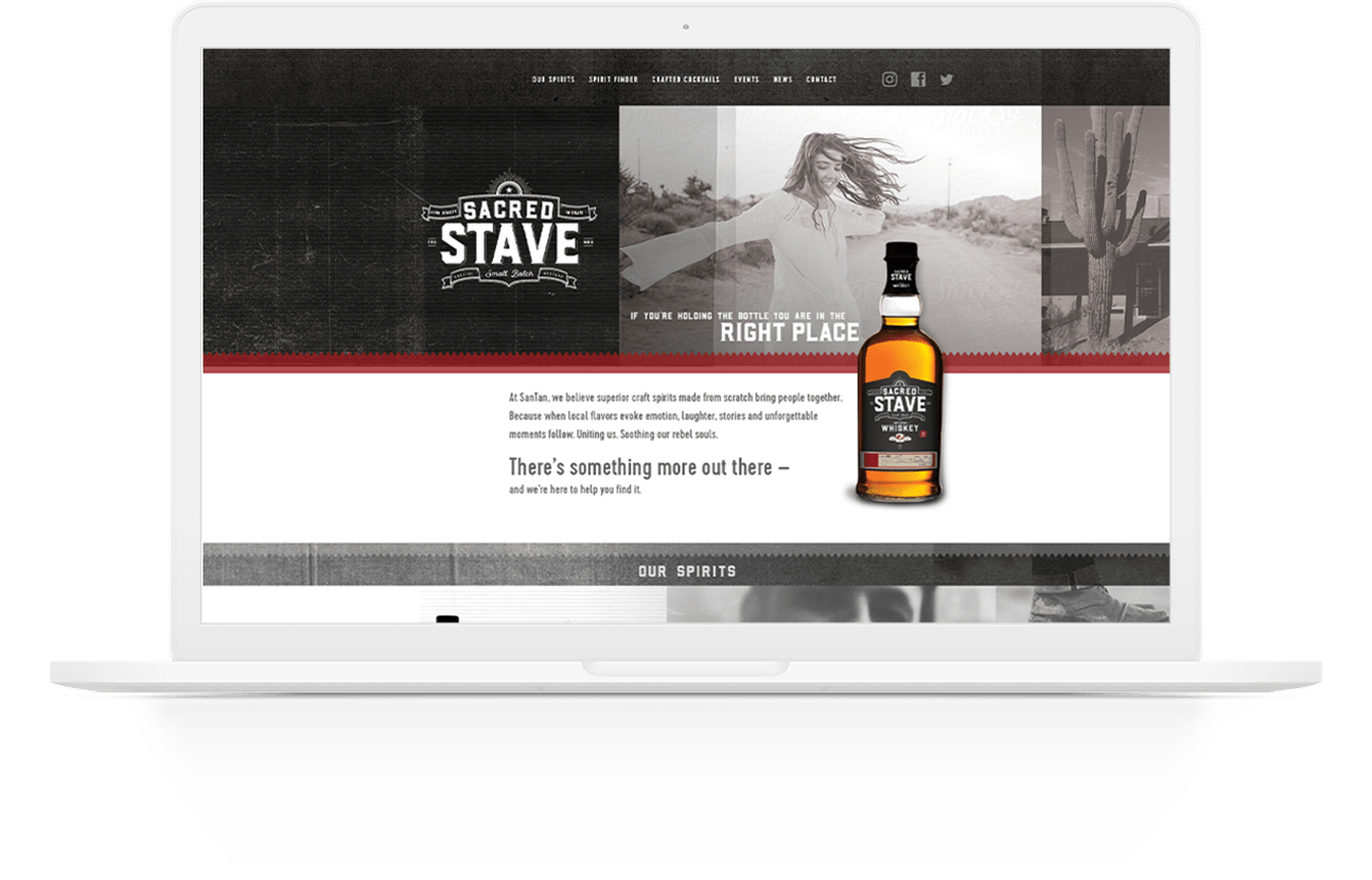 Website Design | Sacred Stave by SanTan Brewing Company | On a laptop